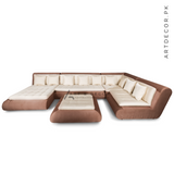 13.5 SEATER CORNOR CLASSIC COUCH & TABLE